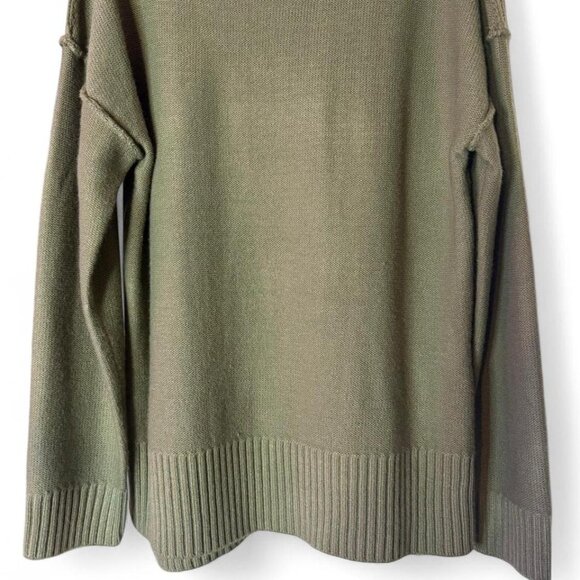 NWOT LONG SLEEVE GREEN MOCK NECK SWEATER - Picture 7 of 8